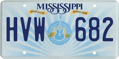 MS license plate HVW682
