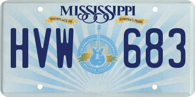 MS license plate HVW683