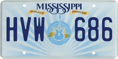 MS license plate HVW686