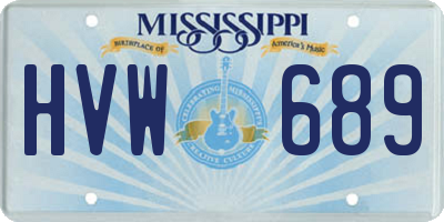 MS license plate HVW689