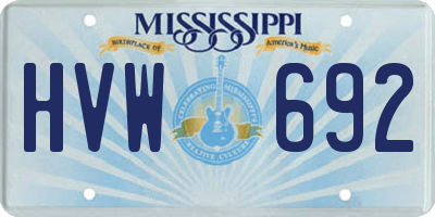 MS license plate HVW692