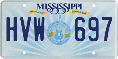 MS license plate HVW697