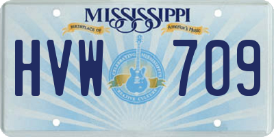MS license plate HVW709