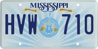 MS license plate HVW710