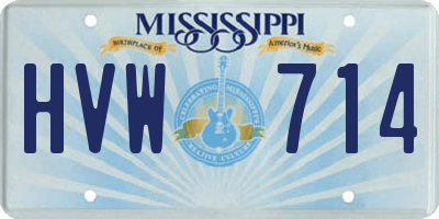MS license plate HVW714