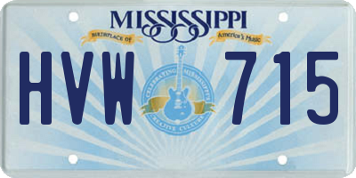 MS license plate HVW715