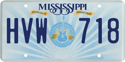 MS license plate HVW718