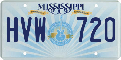 MS license plate HVW720
