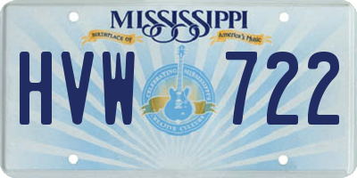 MS license plate HVW722