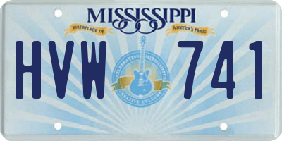 MS license plate HVW741