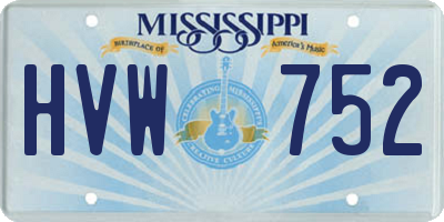 MS license plate HVW752