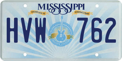 MS license plate HVW762