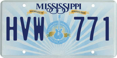 MS license plate HVW771