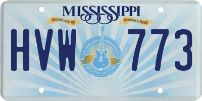 MS license plate HVW773