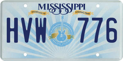 MS license plate HVW776