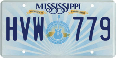 MS license plate HVW779