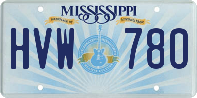 MS license plate HVW780
