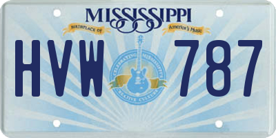 MS license plate HVW787