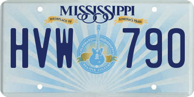 MS license plate HVW790