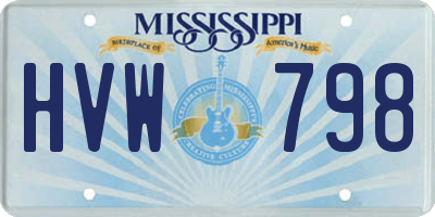 MS license plate HVW798