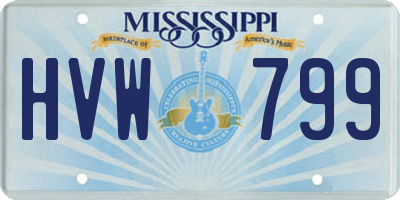 MS license plate HVW799