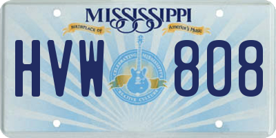MS license plate HVW808