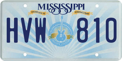 MS license plate HVW810