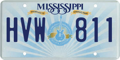 MS license plate HVW811