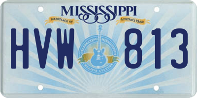 MS license plate HVW813