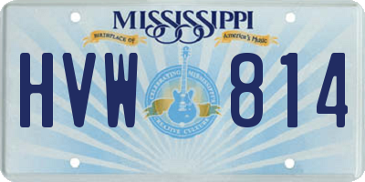 MS license plate HVW814