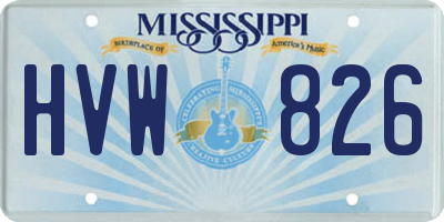 MS license plate HVW826