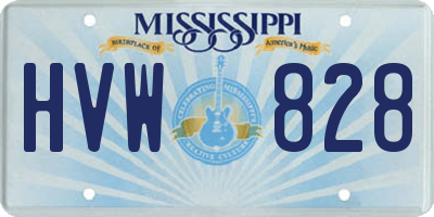 MS license plate HVW828