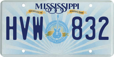 MS license plate HVW832
