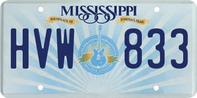 MS license plate HVW833