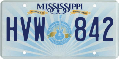 MS license plate HVW842