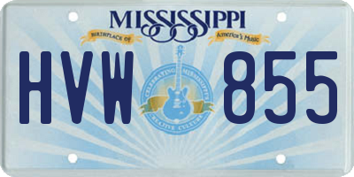 MS license plate HVW855