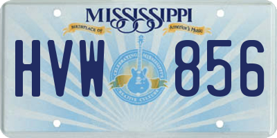 MS license plate HVW856