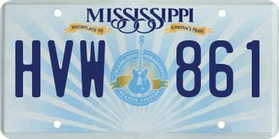 MS license plate HVW861