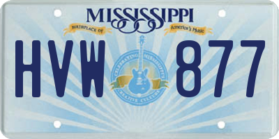MS license plate HVW877