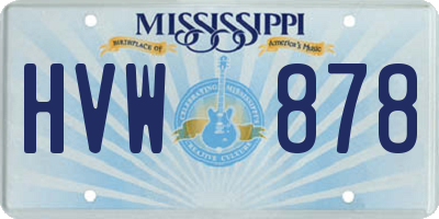 MS license plate HVW878
