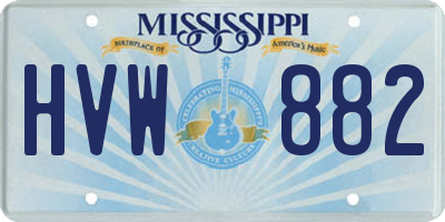 MS license plate HVW882