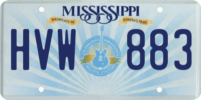 MS license plate HVW883