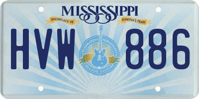 MS license plate HVW886
