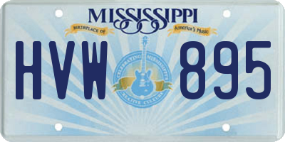 MS license plate HVW895