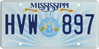 MS license plate HVW897