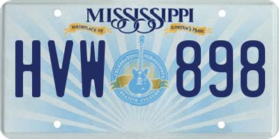 MS license plate HVW898