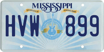 MS license plate HVW899