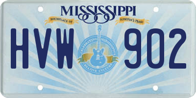 MS license plate HVW902