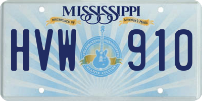 MS license plate HVW910