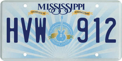 MS license plate HVW912